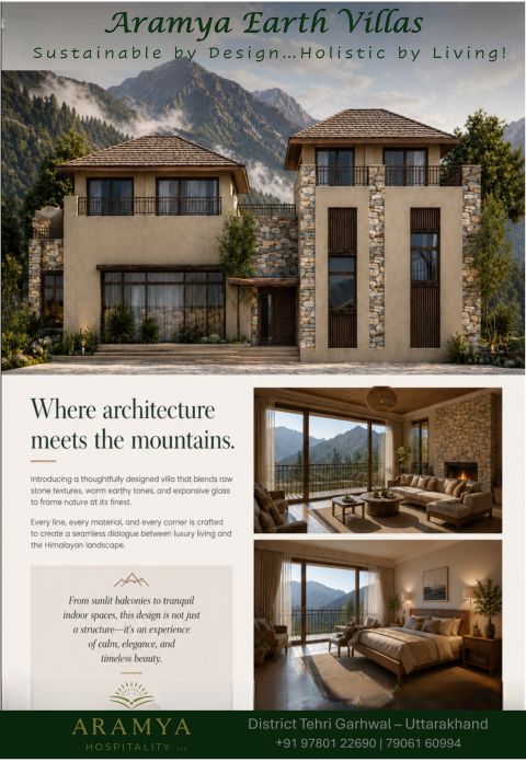 Aramya Earth Villas… Where architecture meets the mountains.